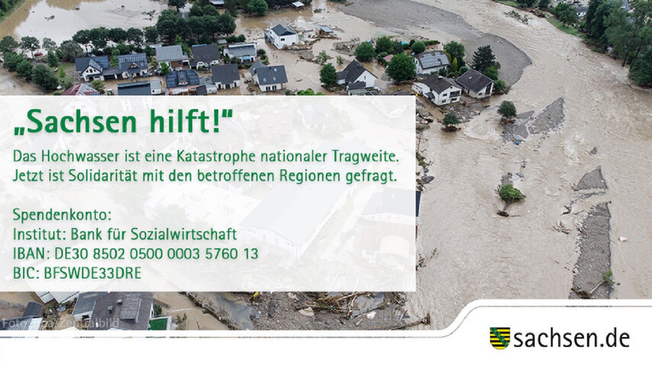 „Sachsen Hilft“ Betroffenen des Hochwassers